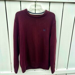 Chaps Red Crewneck Sweater Classic Design